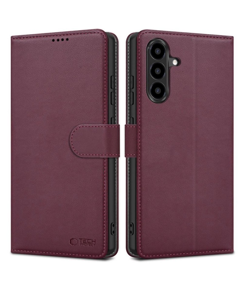 Tech-Protect Wallet Case for Samsung Galaxy A56 5G - Burgundy
