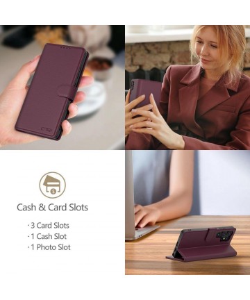 Tech-Protect Wallet Case for Samsung Galaxy A56 5G - Burgundy