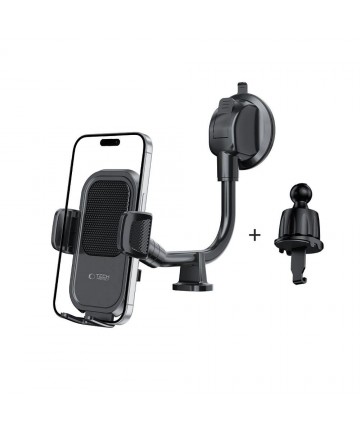 Tech-Protect V8 Car Holder for Dashboard, Windshield or Air Vent Mount - Black
