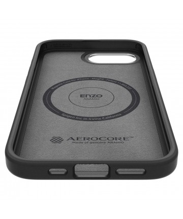 Spigen Enzo Aramid MagSafe Case for iPhone 16e / 17e - Black