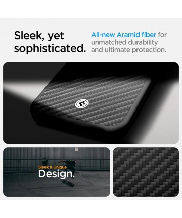 Spigen Enzo Aramid MagSafe Case for iPhone 16e / 17e - Black