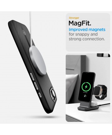 Spigen Enzo Aramid MagSafe Case for iPhone 16e / 17e - Black