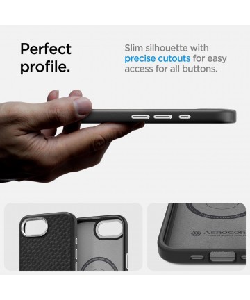Spigen Enzo Aramid MagSafe Case for iPhone 16e / 17e - Black