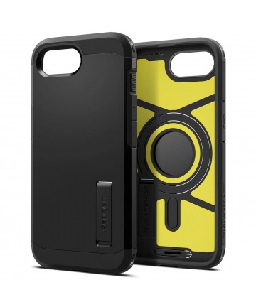 Spigen Tough Armor Case with MagSafe for iPhone 16e / 17e with Stand - Black