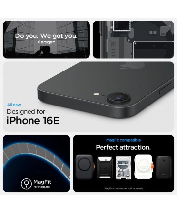 Spigen Ultra Hybrid MagSafe Case for iPhone 16e / 17e Zero One - Black