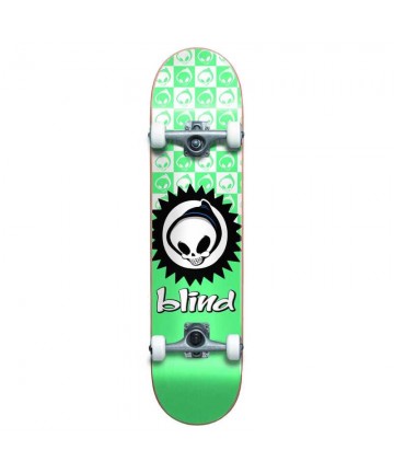 BLIND  Reaper Yth FP Soft Wheels Complete Skateboard Checkered7.375'' - Teal