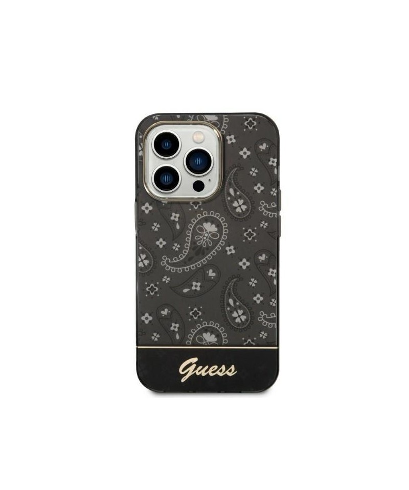 Guess Bandana Paisley iPhone 14 Pro 6.1" Case - Black