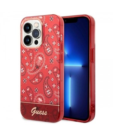 Guess GUHCP14LHGBNHR iPhone 14 Pro 6.1" red/red hardcase Bandana Paisley