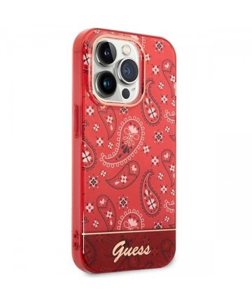 Guess GUHCP14LHGBNHR iPhone 14 Pro 6.1" red/red hardcase Bandana Paisley