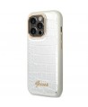 Guess Croco Collection case for iPhone 14 Pro 6.1" - silver