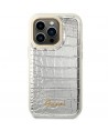Guess Croco Collection case for iPhone 14 Pro 6.1" - silver
