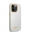 Guess Croco Collection case for iPhone 14 Pro 6.1" - silver