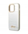 Guess Croco Collection case for iPhone 14 Pro 6.1" - silver