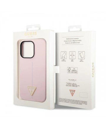 Guess Silicone Triangle iPhone 14 Pro 6.1" Case - Purple
