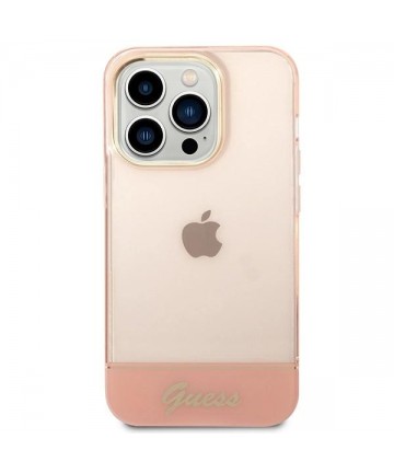 Guess Translucent iPhone 14 Pro Max 6.7" Case - Pink