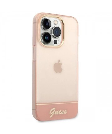 Guess Translucent iPhone 14 Pro Max 6.7" Case - Pink