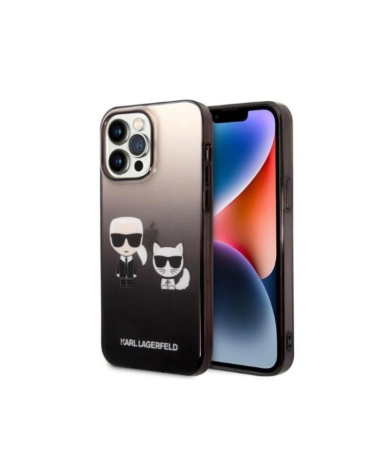 Karl Lagerfeld KLHCP14LTGKCK iPhone 14 Pro 6.1 "hardcase black / black Gradient Ikonik Karl & Choupette