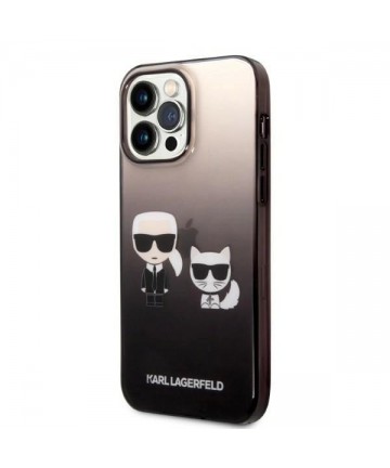 Karl Lagerfeld KLHCP14LTGKCK iPhone 14 Pro 6.1 "hardcase black / black Gradient Ikonik Karl & Choupette