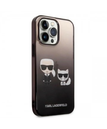 Karl Lagerfeld KLHCP14LTGKCK iPhone 14 Pro 6.1 "hardcase black / black Gradient Ikonik Karl & Choupette