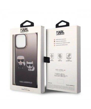 Karl Lagerfeld KLHCP14LTGKCK iPhone 14 Pro 6.1 "hardcase black / black Gradient Ikonik Karl & Choupette