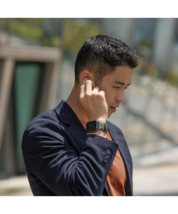 Uniq Linus Apple Watch Series 4/5/6/7/8/SE/SE2/Ultra strap 42/44/45mm. Airosoft Silicone black/midnight black