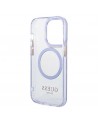 Guess Gold Outline Translucent MagSafe Case for iPhone 14 Pro Max 6.7" - Purple