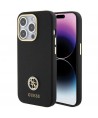 Guess Silicone Logo Strass 4G Case for iPhone 15 Pro - Black