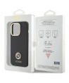 Guess Silicone Logo Strass 4G Case for iPhone 15 Pro - Black