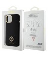 Guess Silicone Logo Strass 4G Case for iPhone 15 - Black