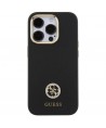 Guess Silicone Logo Strass 4G case for iPhone 15 Pro Max - black