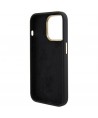 Guess Silicone Logo Strass 4G case for iPhone 15 Pro Max - black