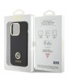 Guess Silicone Logo Strass 4G case for iPhone 15 Pro Max - black