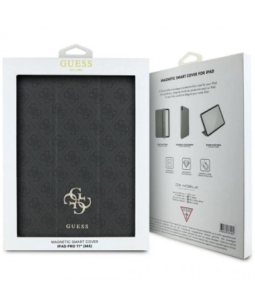 Guess GUFC11PM24PS4SGK iPad Pro 11" 2024 black/black Magnetic 4G Big Logo
