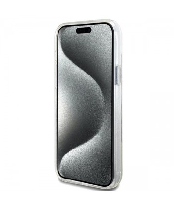 Guess GUHMP15MHRSGSD iPhone 15 Plus / 14 Plus 6.7" transparent/transparent hardcase Ring Stand Script Glitter MagSafe