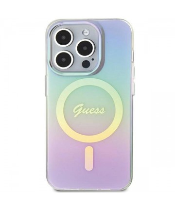 Guess GUHMP15XHITSU iPhone 15 Pro Max 6.7" purple/purple hardcase IML Iridescent MagSafe