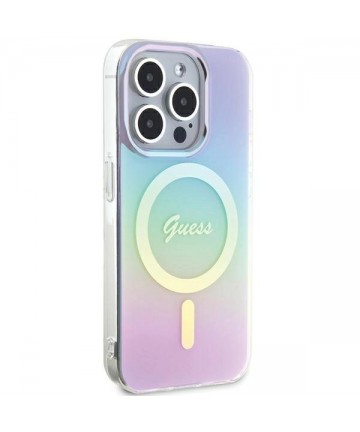 Guess GUHMP15XHITSU iPhone 15 Pro Max 6.7" purple/purple hardcase IML Iridescent MagSafe