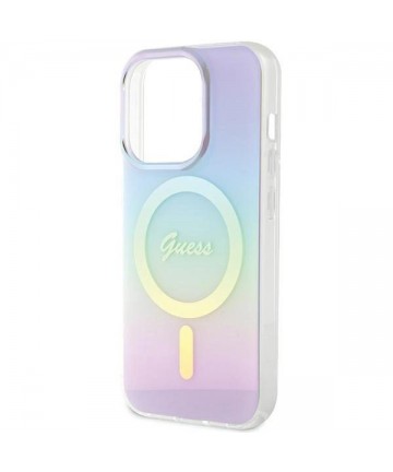 Guess GUHMP15XHITSU iPhone 15 Pro Max 6.7" purple/purple hardcase IML Iridescent MagSafe