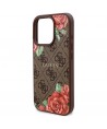 Guess GUHMP16LP4ROPEMCW iPhone 16 Pro 6.3" brown/brown hardcase 4G Flowers Print MagSafe
