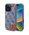 Guess GUHMP16SP4ROPEMCB iPhone 16 6.1" blue/blue hardcase 4G Flowers Print MagSafe