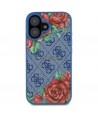 Guess GUHMP16SP4ROPEMCB iPhone 16 6.1" blue/blue hardcase 4G Flowers Print MagSafe