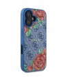 Guess GUHMP16SP4ROPEMCB iPhone 16 6.1" blue/blue hardcase 4G Flowers Print MagSafe