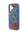 Guess GUHMP16SP4ROPEMCB iPhone 16 6.1" blue/blue hardcase 4G Flowers Print MagSafe