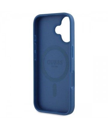 Guess GUHMP16SP4ROPEMCB iPhone 16 6.1" blue/blue hardcase 4G Flowers Print MagSafe