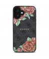 Guess GUHMP16SP4ROPEMCK iPhone 16 6.1" black/black hardcase 4G Flowers Print MagSafe