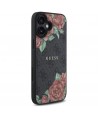 Guess GUHMP16SP4ROPEMCK iPhone 16 6.1" black/black hardcase 4G Flowers Print MagSafe