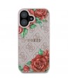 Guess GUHMP16SP4ROPEMCP iPhone 16 6.1" pink/pink hardcase 4G Flowers Print MagSafe