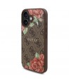 Guess GUHMP16SP4ROPEMCW iPhone 16 6.1" brown/brown hardcase 4G Flowers Print MagSafe