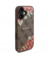 Guess GUHMP16SP4ROPEMCW iPhone 16 6.1" brown/brown hardcase 4G Flowers Print MagSafe
