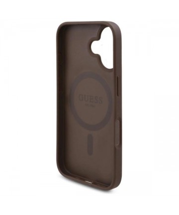 Guess GUHMP16SP4ROPEMCW iPhone 16 6.1" brown/brown hardcase 4G Flowers Print MagSafe