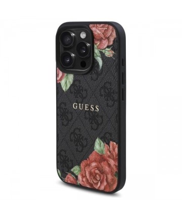 Guess GUHMP16XP4ROPEMCK iPhone 16 Pro Max 6.9" black/black hardcase 4G Flowers Print MagSafe